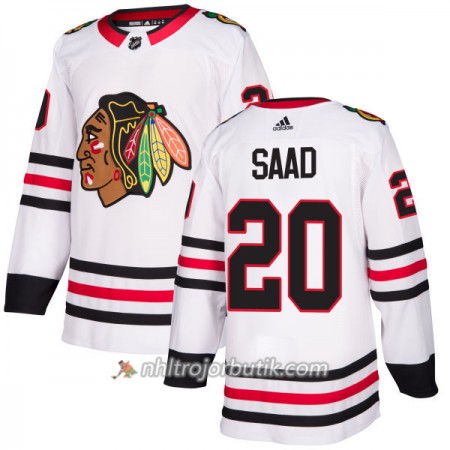 Män Ishockey Chicago Blackhawks Tröja Brandon Saad 20 Adidas 2017-2018 Vit Authentic